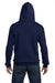 Fruit Of The Loom 82230 Mens Supercotton Fleece Full Zip Hooded Sweatshirt Hoodie Navy Blue Back