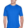 UltraClub Mens Cool & Dry Performance Moisture Wicking Short Sleeve Crewneck T-Shirt - Royal Blue