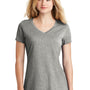 New Era Womens Heritage Short Sleeve V-Neck T-Shirt - Light Graphite Grey Twist