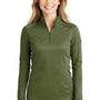 The North Face Womens Tech Pill Resistant Fleece 1/4 Zip Jacket - Burnt Olive Green