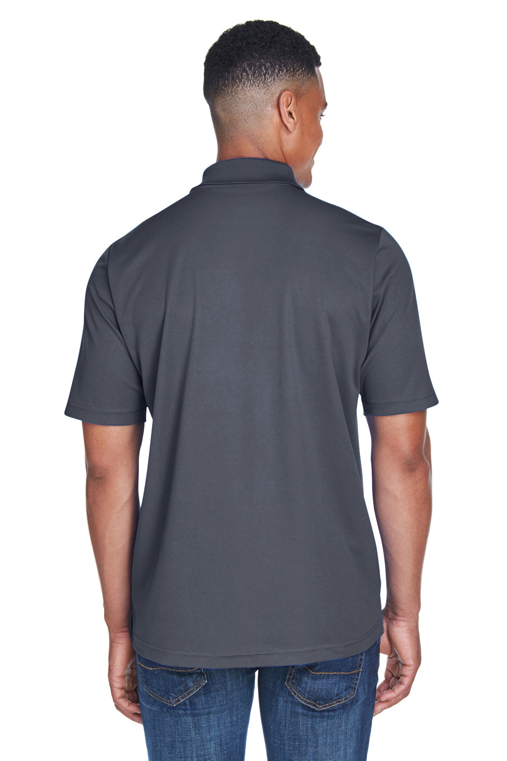 Core 365 88181P Mens Origin Performance Moisture Wicking Short Sleeve Polo Shirt w/ Pocket Carbon Grey Back