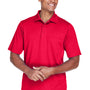 Core 365 Mens Origin Performance Moisture Wicking Short Sleeve Polo Shirt w/ Pocket - Classic Red