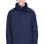 Core 365 Mens Region 3-in-1 Water Resistant Full Zip Hooded Jacket - Classic Navy Blue