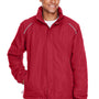 Core 365 Mens Profile Water Resistant Full Zip Hooded Jacket - Classic Red