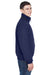 UltraClub 8921 Mens Adventure Wind & Water Resistant Full Zip Jacket Navy Blue/Grey Side