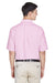 UltraClub 8972 Mens Classic Oxford Wrinkle Resistant Short Sleeve Button Down Shirt w/ Pocket Pink Back
