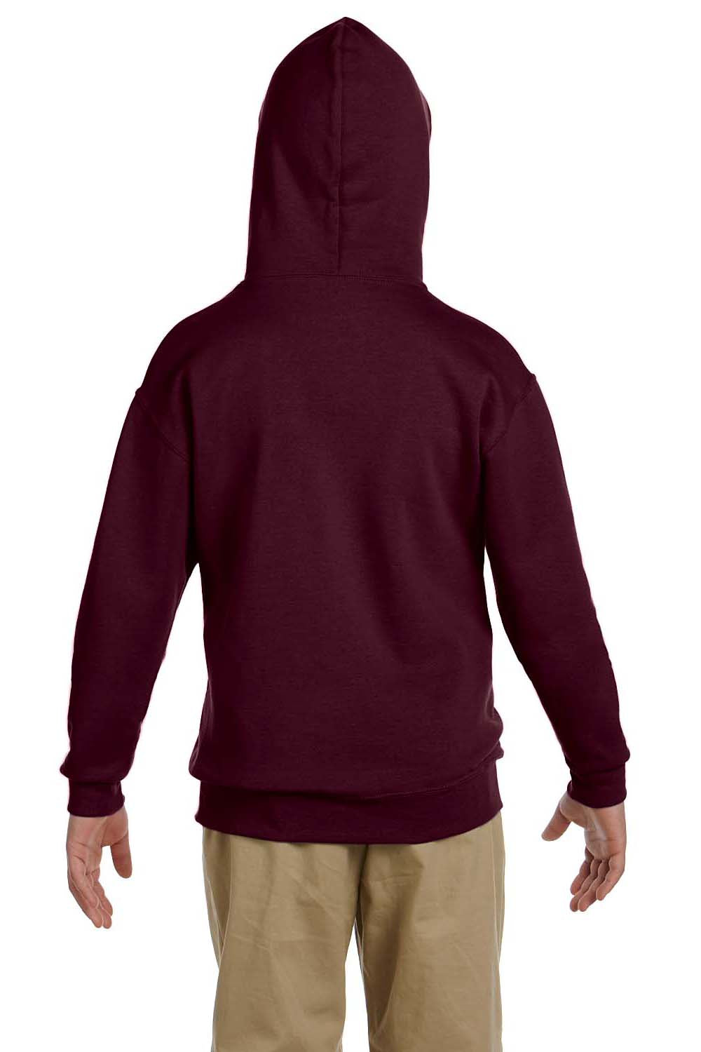 Jerzees 996Y Youth NuBlend Fleece Hooded Sweatshirt Hoodie Maroon Back