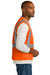 CornerStone CSV102 Mens ANSI 107 Class 2 Mesh Zipper Vest Safety Orange Side