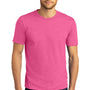 District Mens Perfect DTG Short Sleeve Crewneck T-Shirt - Fuchsia Pink Frost