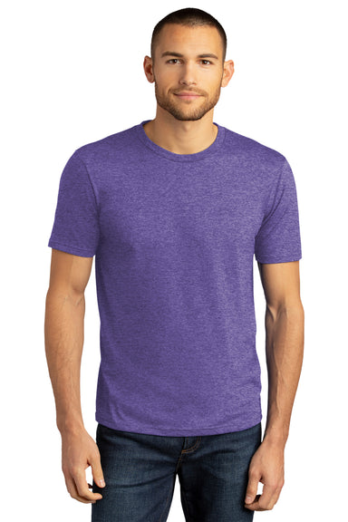 District Mens Perfect DTG Short Sleeve Crewneck T-Shirt Purple Frost Front