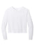 District Womens Perfect Tri Midi Long Sleeve Crewneck T-Shirt White Flat Front