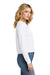 District Womens Perfect Tri Midi Long Sleeve Crewneck T-Shirt White Side