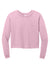District Womens Perfect Tri Midi Long Sleeve Crewneck T-Shirt Heather Wisteria Pink Flat Front