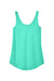District DT151 Womens Perfect Tri Relaxed Tank Top Heather Aqua Blue Flat Back