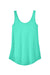 District DT151 Womens Perfect Tri Relaxed Tank Top Heather Aqua Blue Flat Front