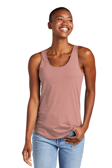 District DT151 Womens Perfect Tri Relaxed Tank Top Blush Frost Front