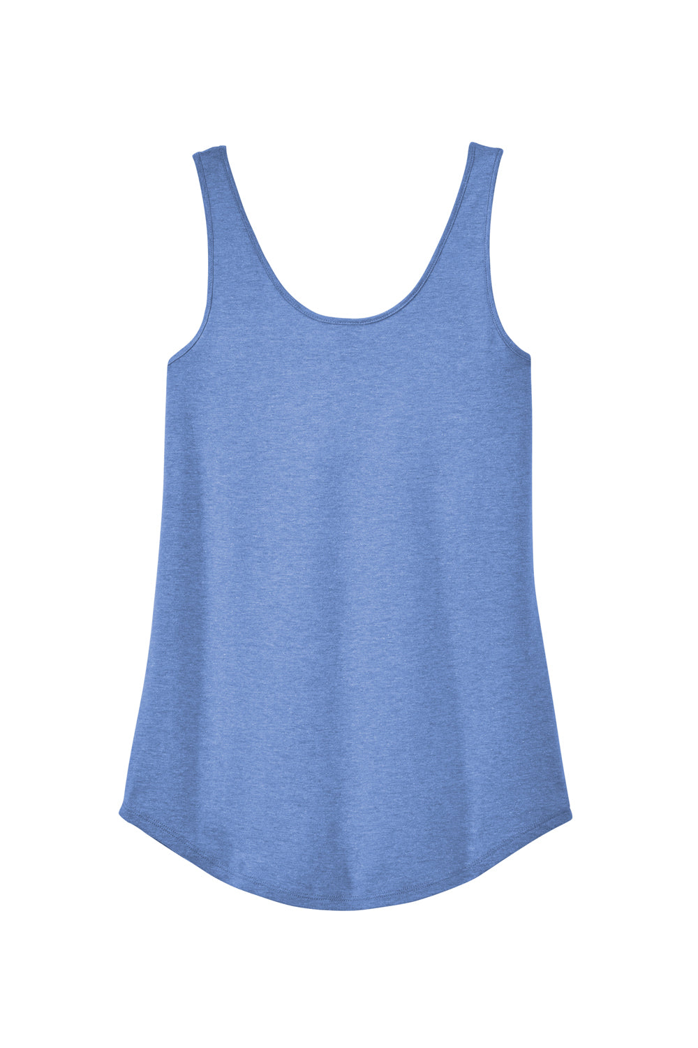 District DT151 Womens Perfect Tri Relaxed Tank Top Maritime Blue Frost Flat Back