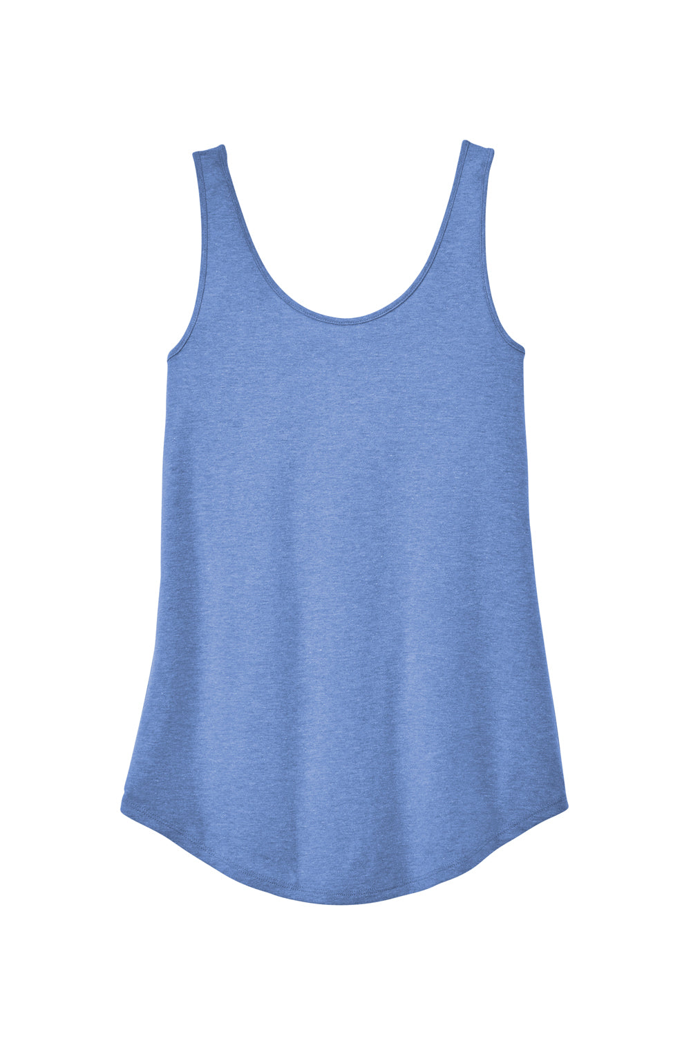 District DT151 Womens Perfect Tri Relaxed Tank Top Maritime Blue Frost Flat Front