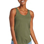 District Womens Perfect Tri Relaxed Tank Top - Military Green Frost