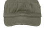 District Mens Distressed Adjustable Military Hat - Olive Green
