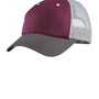 District Mens Adjustable Hat - Maroon/Charcoal Grey