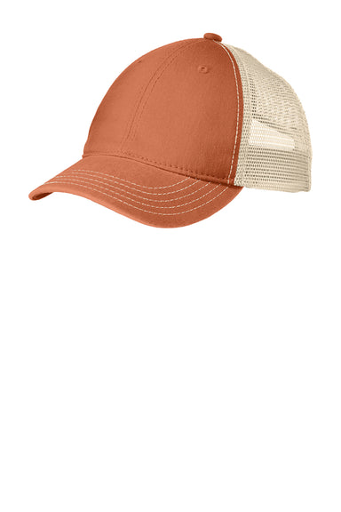 District DT630 Mens Adjustable Hat Burnt Orange/Stone Brown Front