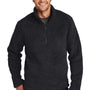 Port Authority Mens Cozy Sherpa Fleece 1/4 Zip Jacket - Charcoal Grey