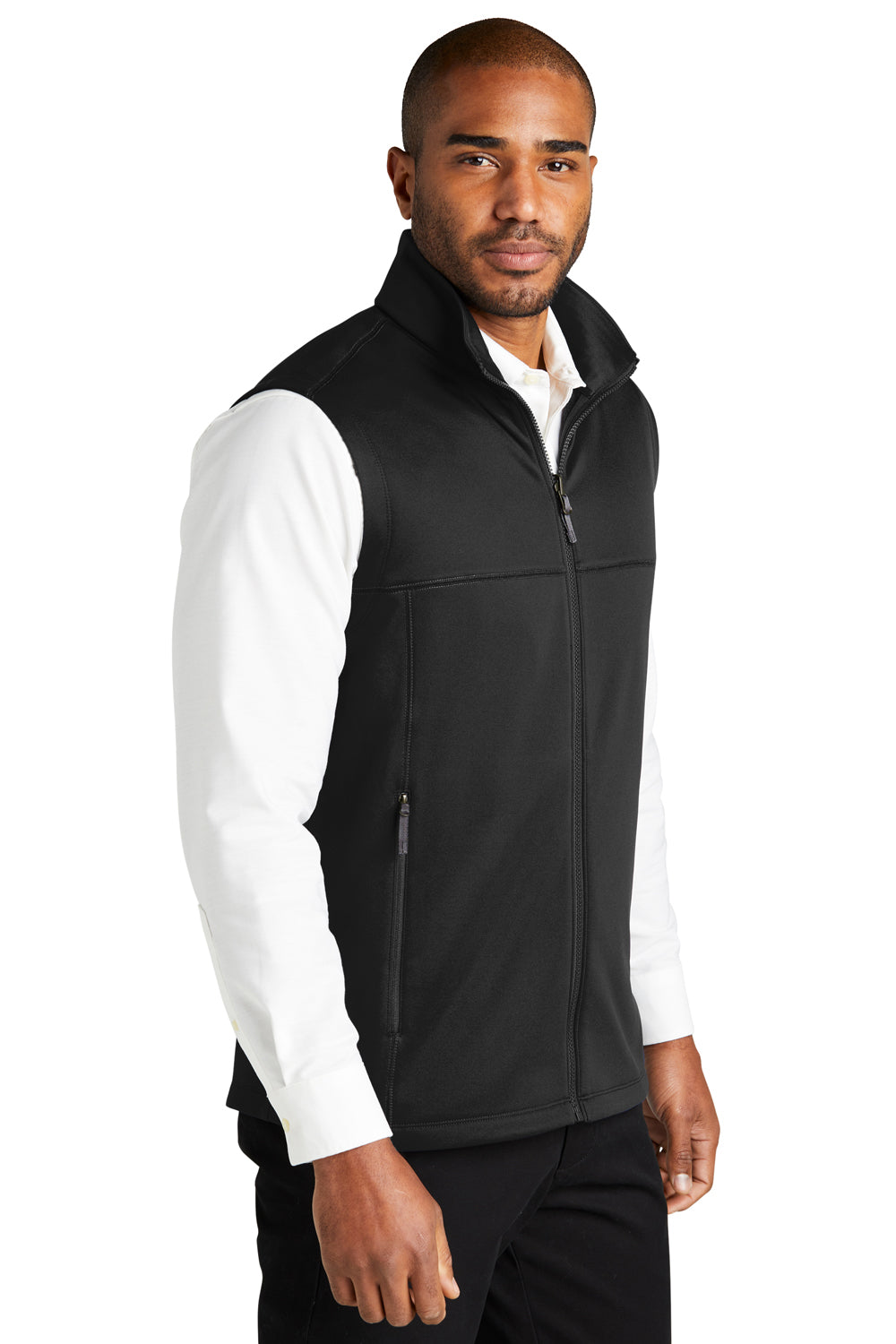 Port Authority F906 Collective Smooth Fleece Full Zip Vest Deep Black 3Q