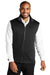 Port Authority F906 Collective Smooth Fleece Full Zip Vest Deep Black Front
