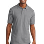Port & Company Mens Core Stain Resistant Short Sleeve Polo Shirt w/ Pocket - Heather Grey
