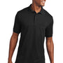 Port & Company Mens Core Stain Resistant Short Sleeve Polo Shirt w/ Pocket - Jet Black