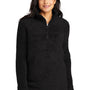 Port Authority Womens Cozy Sherpa Fleece 1/4 Zip Jacket - Black