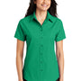 Port Authority Womens Easy Care Wrinkle Resistant Short Sleeve Button Down Shirt - Court Green - Closeout