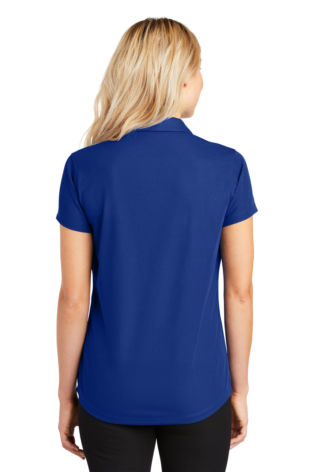 Port Authority L572 Womens Dry Zone Moisture Wicking Short Sleeve Polo Shirt True Royal Blue Back
