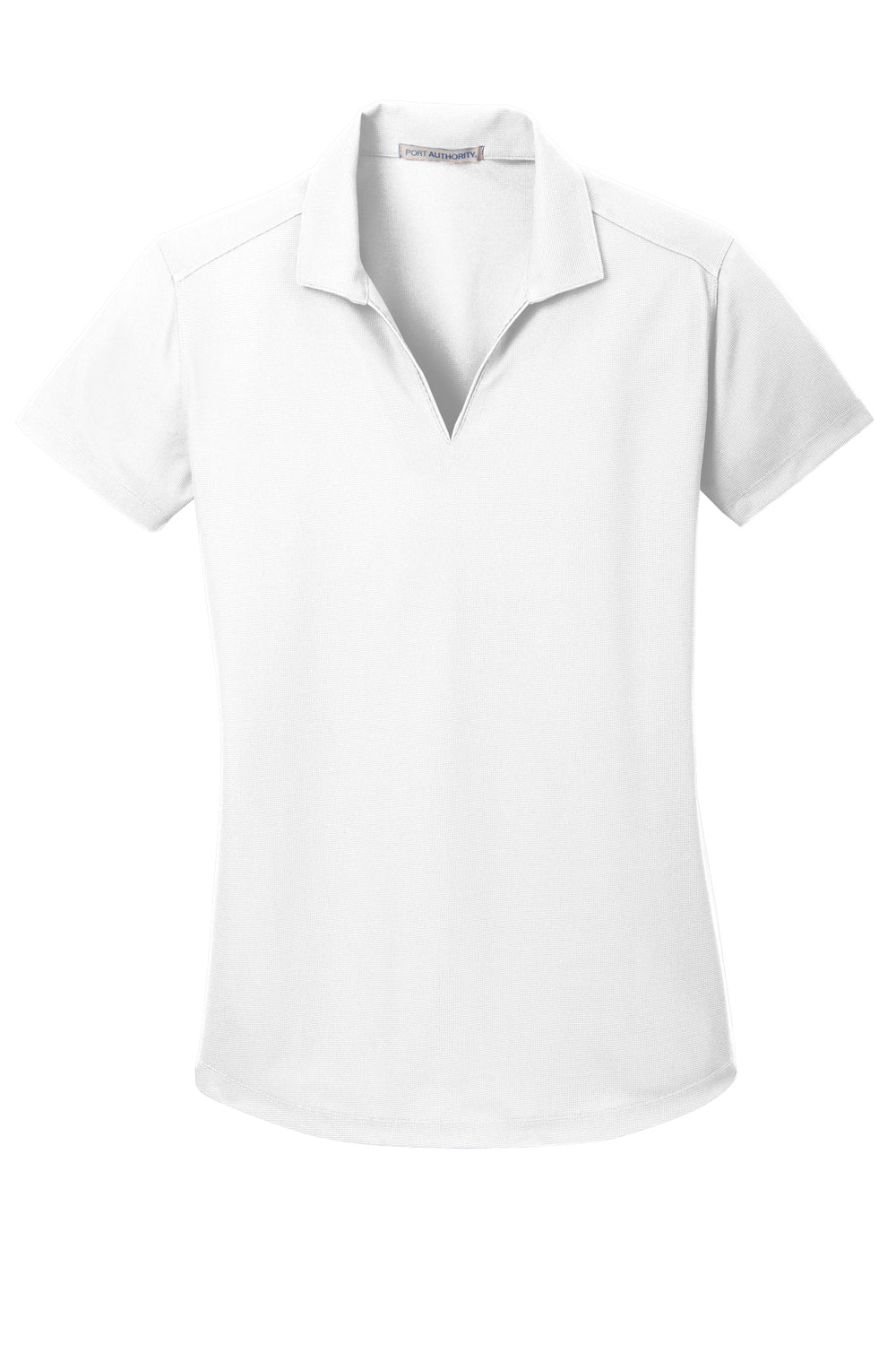 Port Authority L572 Womens Dry Zone Moisture Wicking Short Sleeve Polo Shirt White Flat Front
