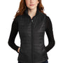 Port Authority Womens Water Resistant Packable Puffy Full Zip Vest - Deep Black