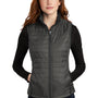 Port Authority Womens Water Resistant Packable Puffy Full Zip Vest - Sterling Grey/Graphite Grey