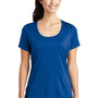 Sport-Tek Womens Moisture Wicking Short Sleeve Scoop Neck T-Shirt - True Royal Blue