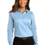 Port Authority Womens SuperPro Wrinkle Resistant React Long Sleeve Button Down Shirt - Cloud Blue