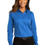 Port Authority Womens SuperPro Wrinkle Resistant React Long Sleeve Button Down Shirt - Strong Blue