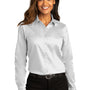 Port Authority Womens SuperPro Wrinkle Resistant React Long Sleeve Button Down Shirt - White