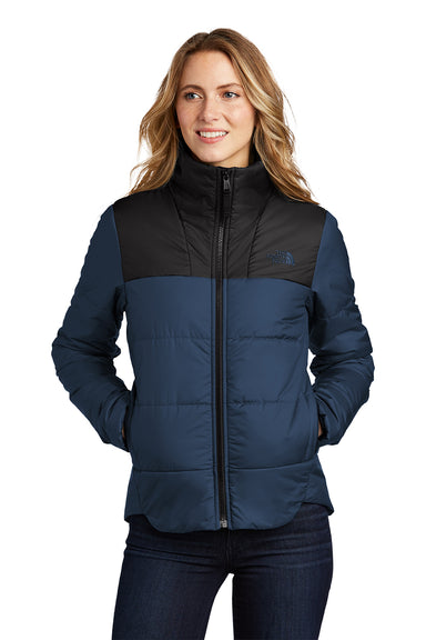 The North Face NF0A7V6K Womens Everyday Insulated Full Zip Jacket Shady Blue Front