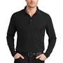 Ogio Mens Caliber 2.0 Moisture Wicking Long Sleeve Polo Shirt - Blacktop