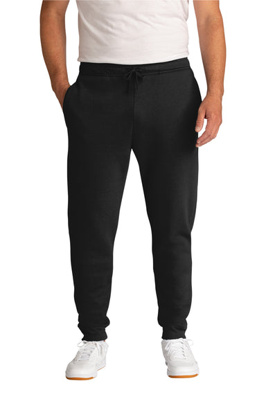 Port & Company PC78J Core Fleece Jogger Sweatpants w/ Pockets Jet Black Front
