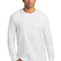 Volunteer Knitwear Mens USA Made Chore Long Sleeve Crewneck T-Shirt - White