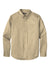 Port Authority W808 SuperPro Wrinkle Resistant React Long Sleeve Button Down Shirt w/ Pocket Wheat Flat Front