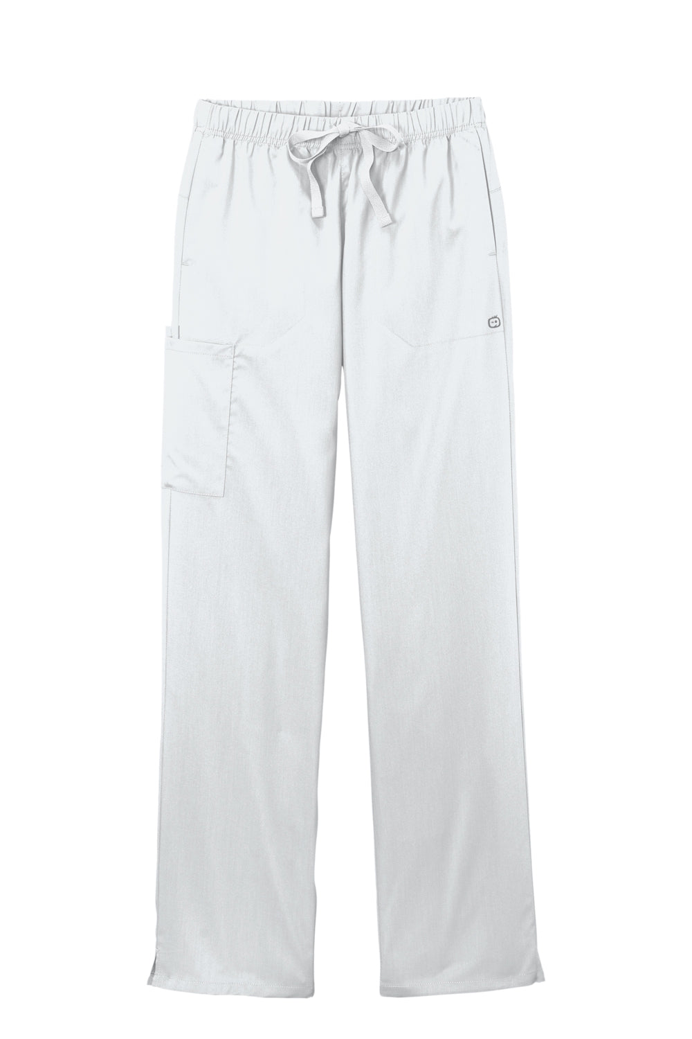 Wonderwink WW4158 Premiere Flex Cargo Pants w/ Pockets White Flat Front