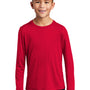 Sport-Tek Youth Moisture Wicking Long Sleeve Crewneck T-Shirt - True Red