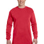 Comfort Colors Mens Long Sleeve Crewneck T-Shirt - Paprika Red