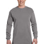 Comfort Colors Mens Long Sleeve Crewneck T-Shirt - Grey